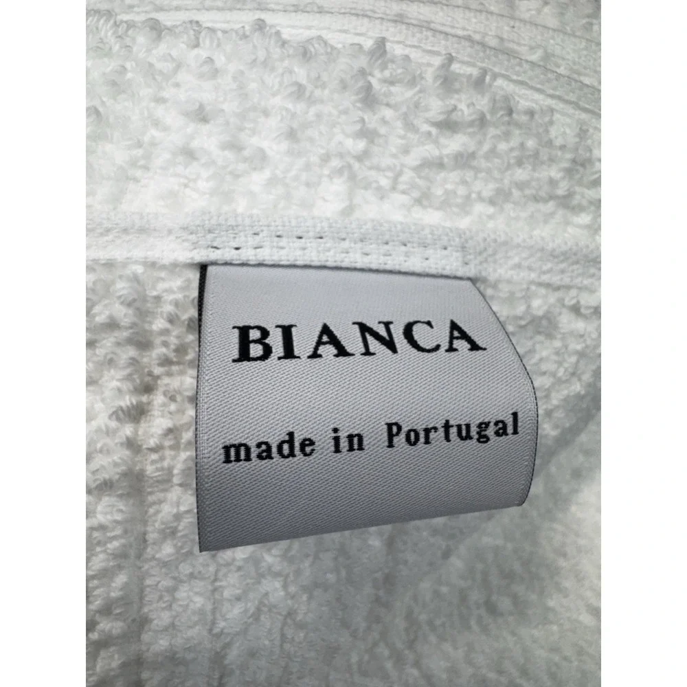 Bianca 100% Cotton Luxury Bath Towel Portugal Textured Fringe Bright White‎ New